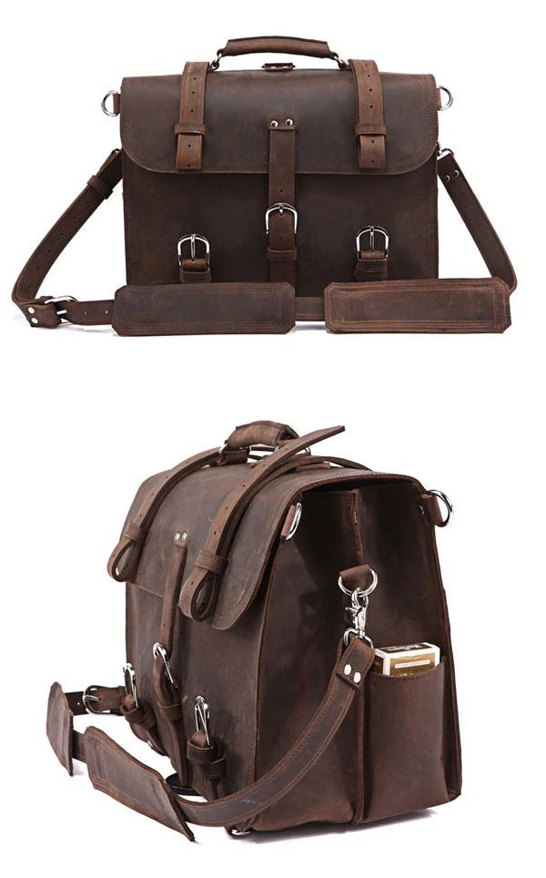 Genuine Leather Men Briefcase