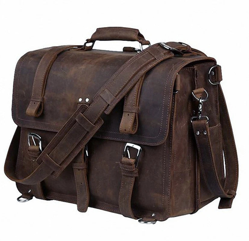 Genuine Leather Men Briefcase
