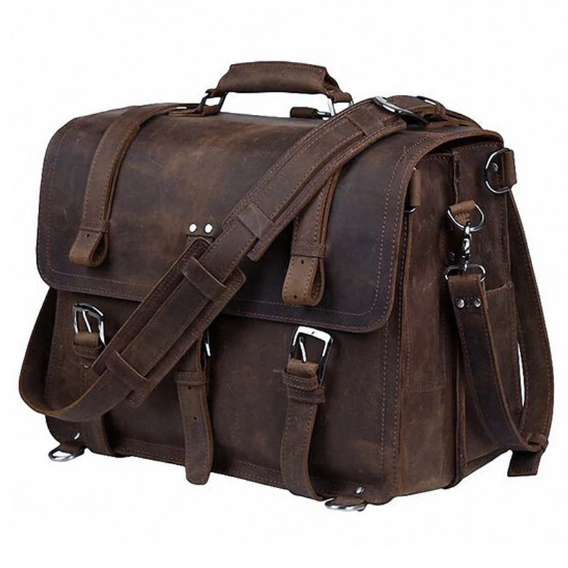 Genuine Leather Men Briefcase
