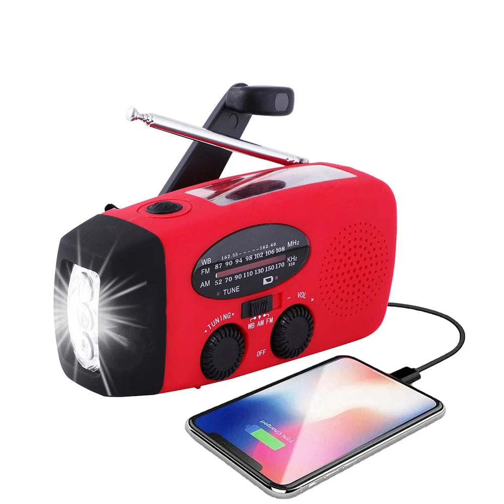Solar Hand Crank Powered Camping Light