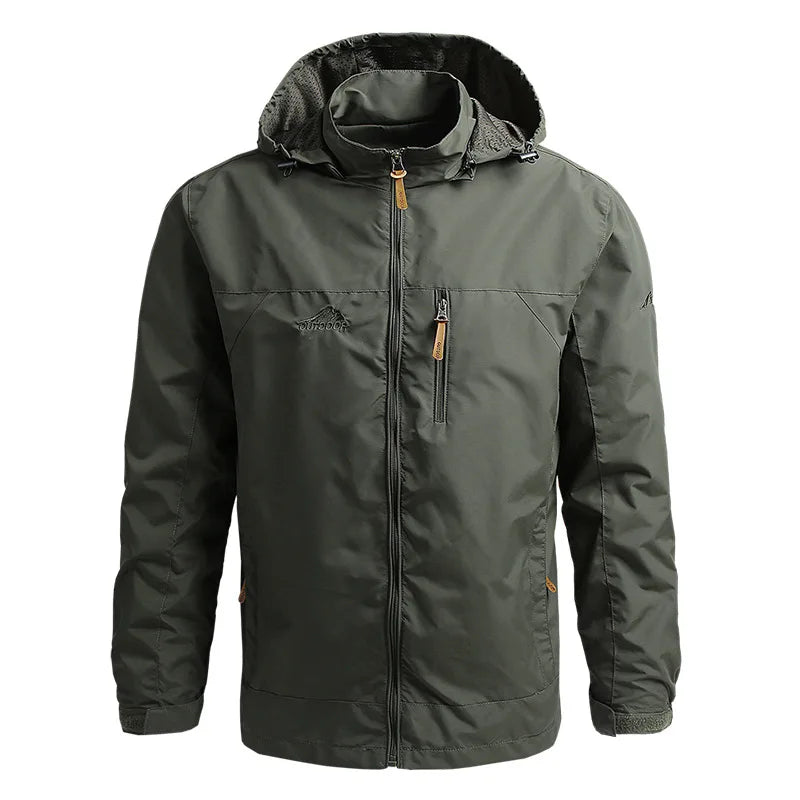 Men Tactical Jacket Waterproof Outdoor Hooded Coat