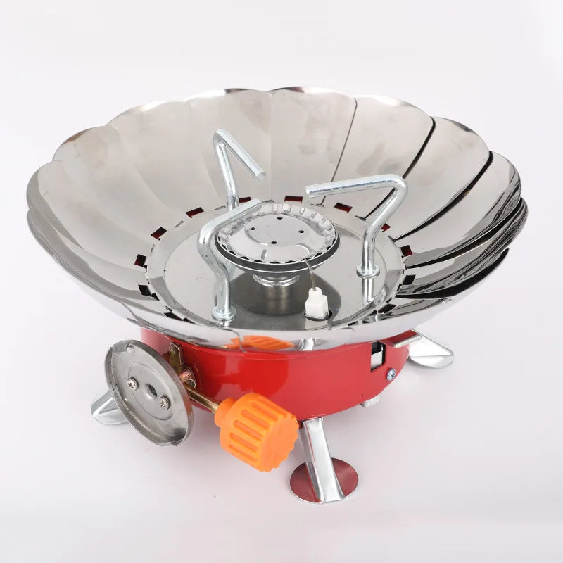 Portable Burner Camping Foldable Windproof Outdoor Gas Tank Stove