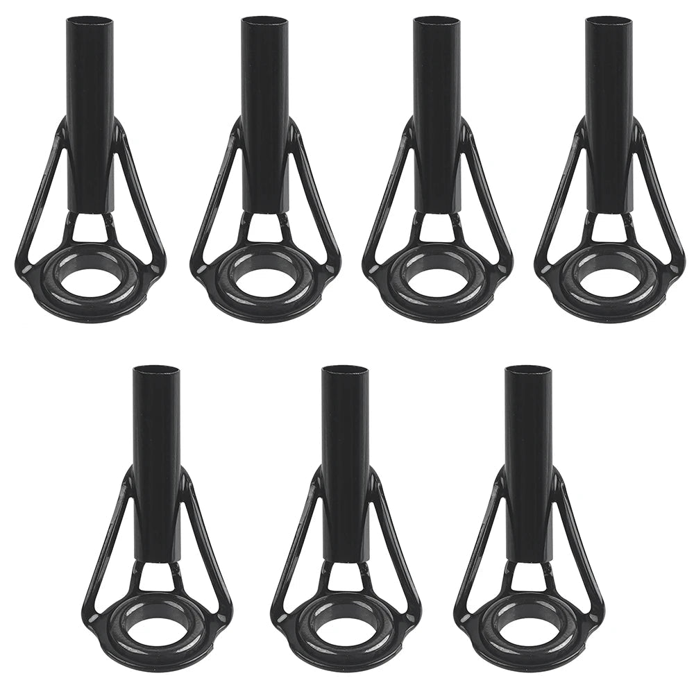 7Pcs/14Pcs Fishing Rod Tip Guides Repair Kit Stainless Steel Frames Ceramic Ring