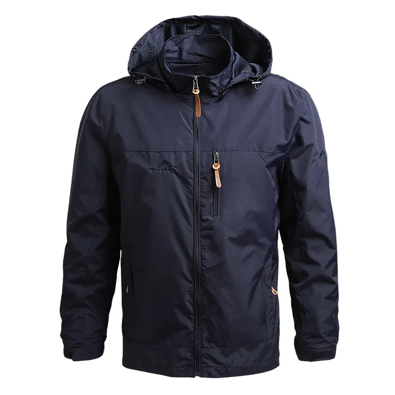 Men Tactical Jacket Waterproof Outdoor Hooded Coat